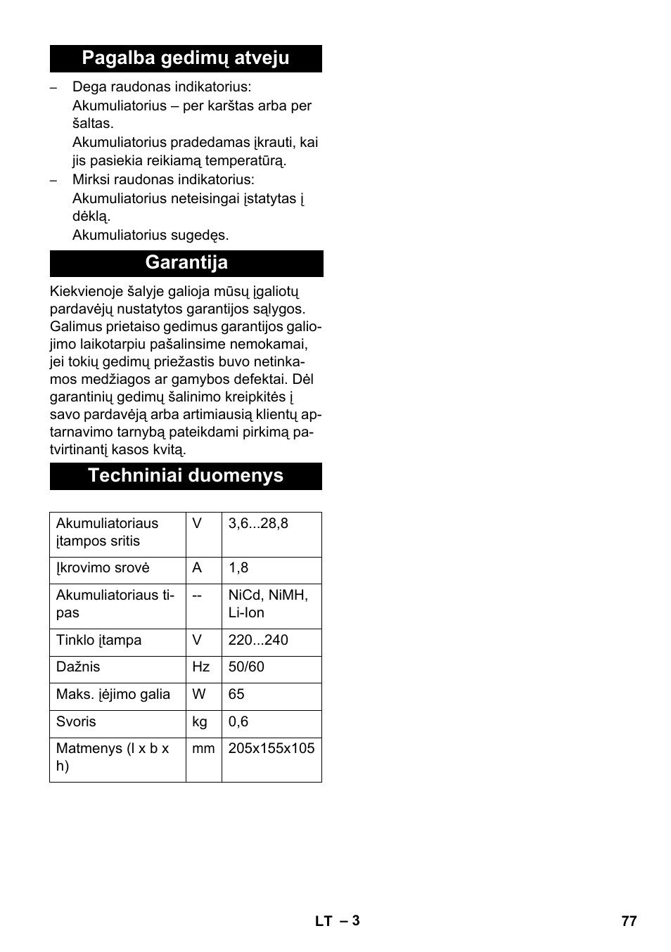 Karcher KM 35-5 C User Manual | Page 77 / 84