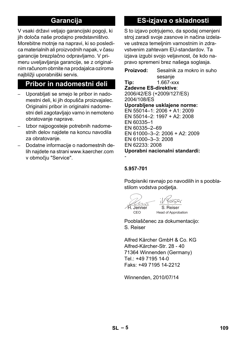 Karcher NT 65-2 Ap EU User Manual | Page 109 / 180