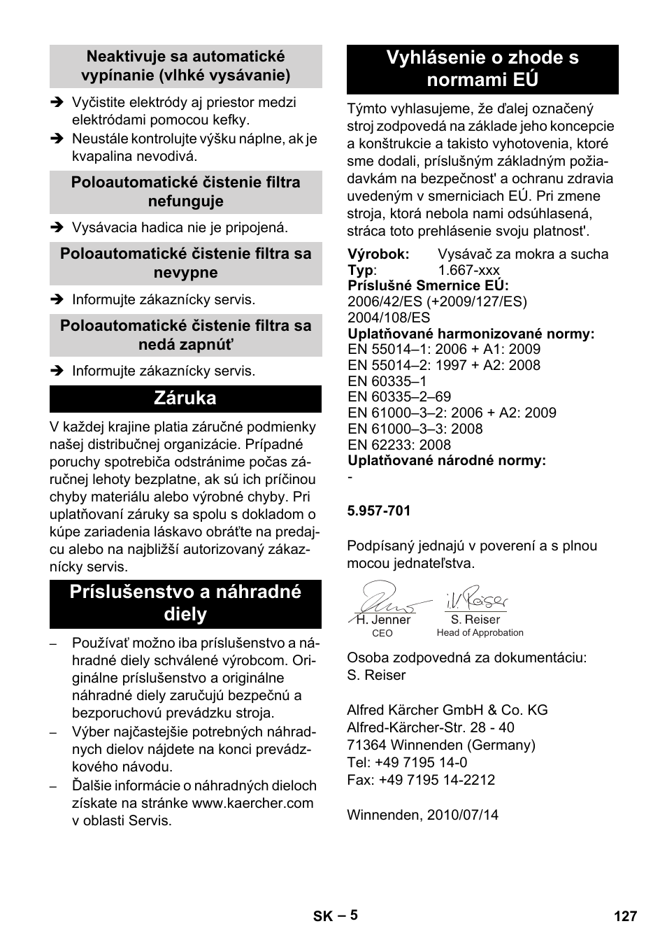 Karcher NT 65-2 Ap EU User Manual | Page 127 / 180