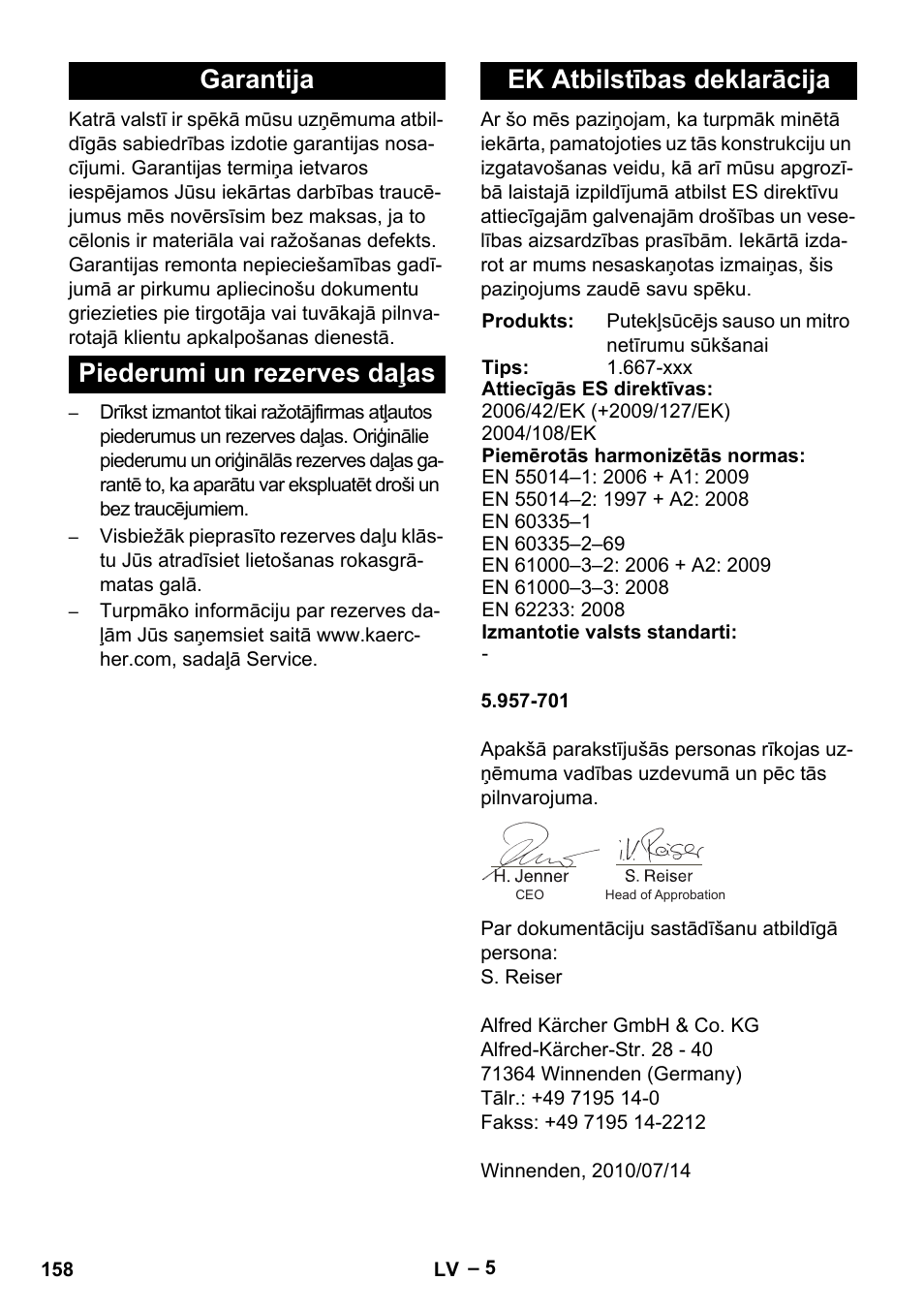 Karcher NT 65-2 Ap EU User Manual | Page 158 / 180