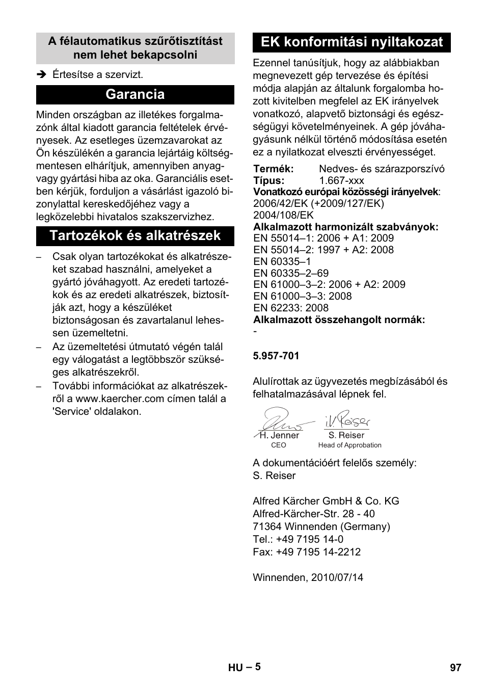Karcher NT 65-2 Ap EU User Manual | Page 97 / 180