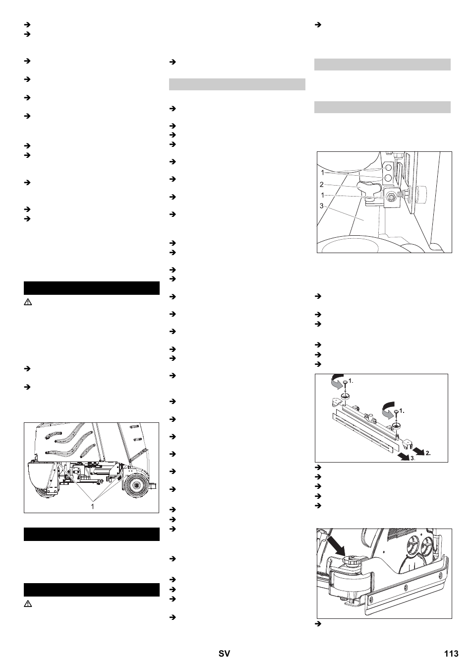 Transport förvaring skötsel och underhåll | Karcher B 95 RS Bp wet User Manual | Page 113 / 324