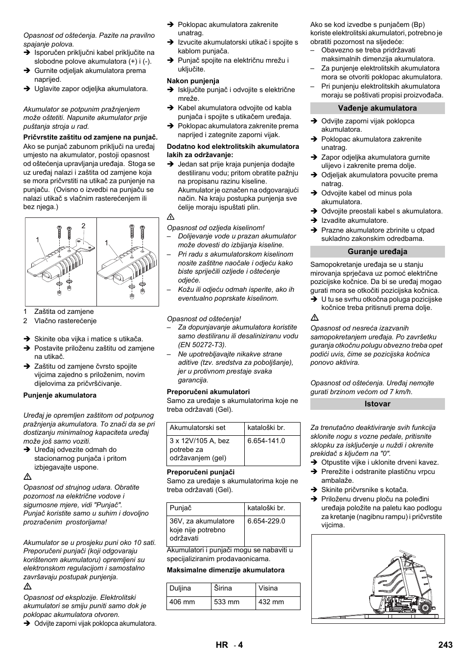 Karcher B 95 RS Bp wet User Manual | Page 243 / 324