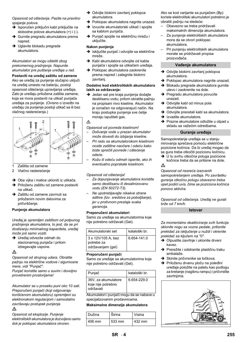 Karcher B 95 RS Bp wet User Manual | Page 255 / 324