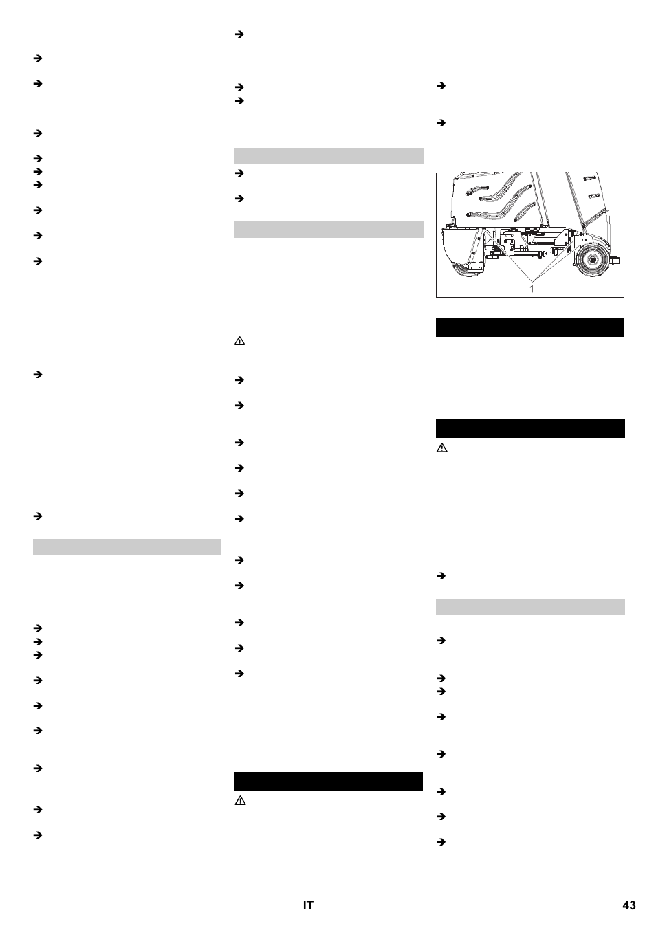 Trasporto supporto cura e manutenzione | Karcher B 95 RS Bp wet User Manual | Page 43 / 324