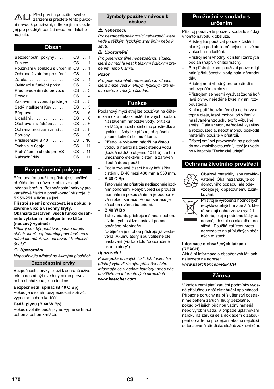 Karcher B 60 W User Manual | Page 170 / 308