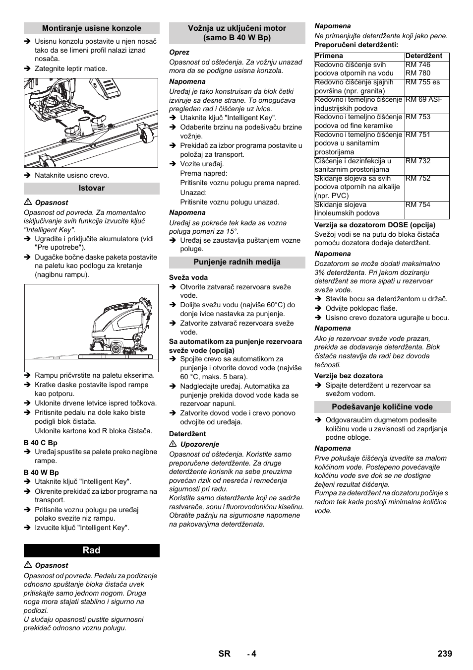 Karcher B 60 W User Manual | Page 239 / 308
