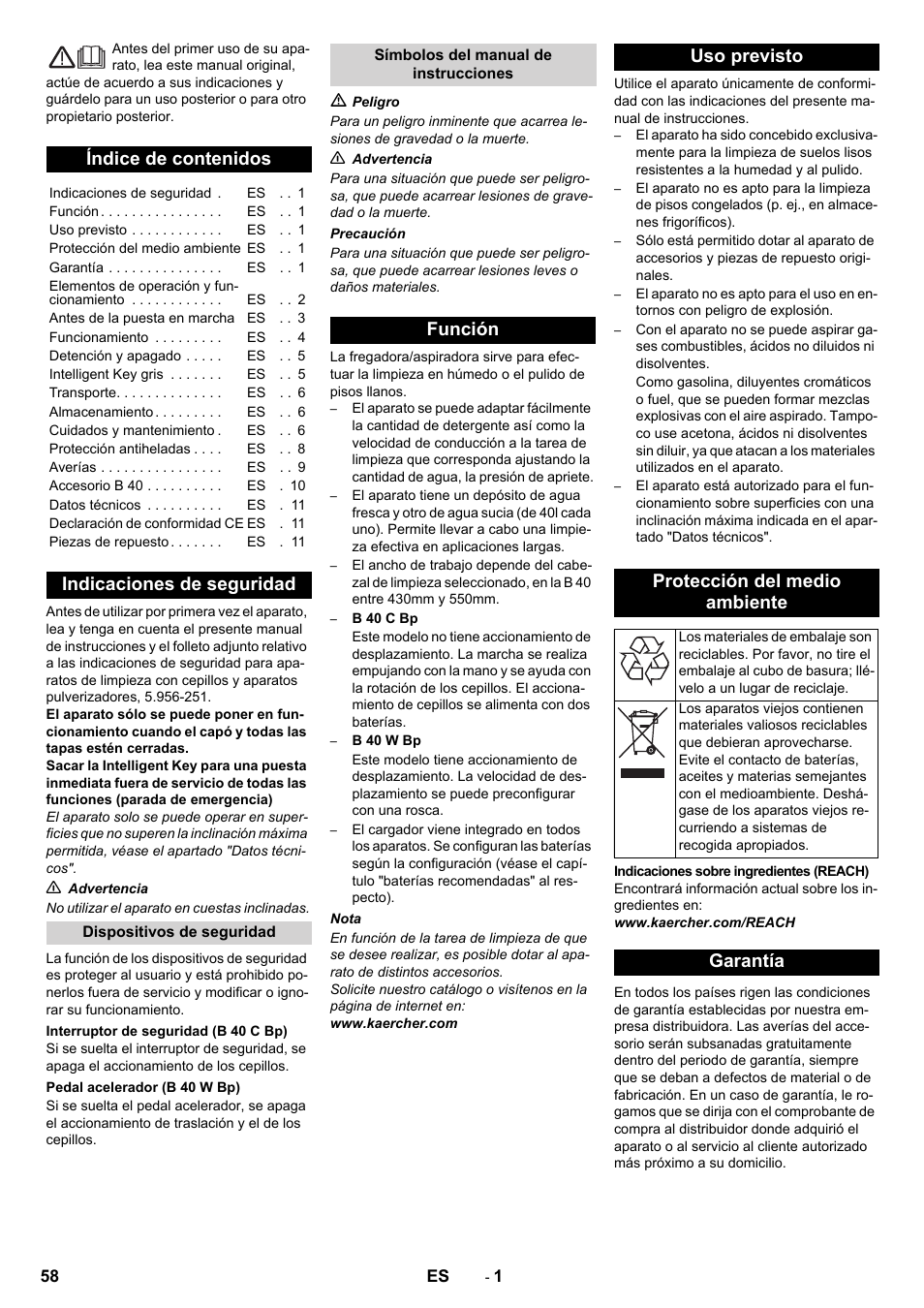 Karcher B 60 W User Manual | Page 58 / 308