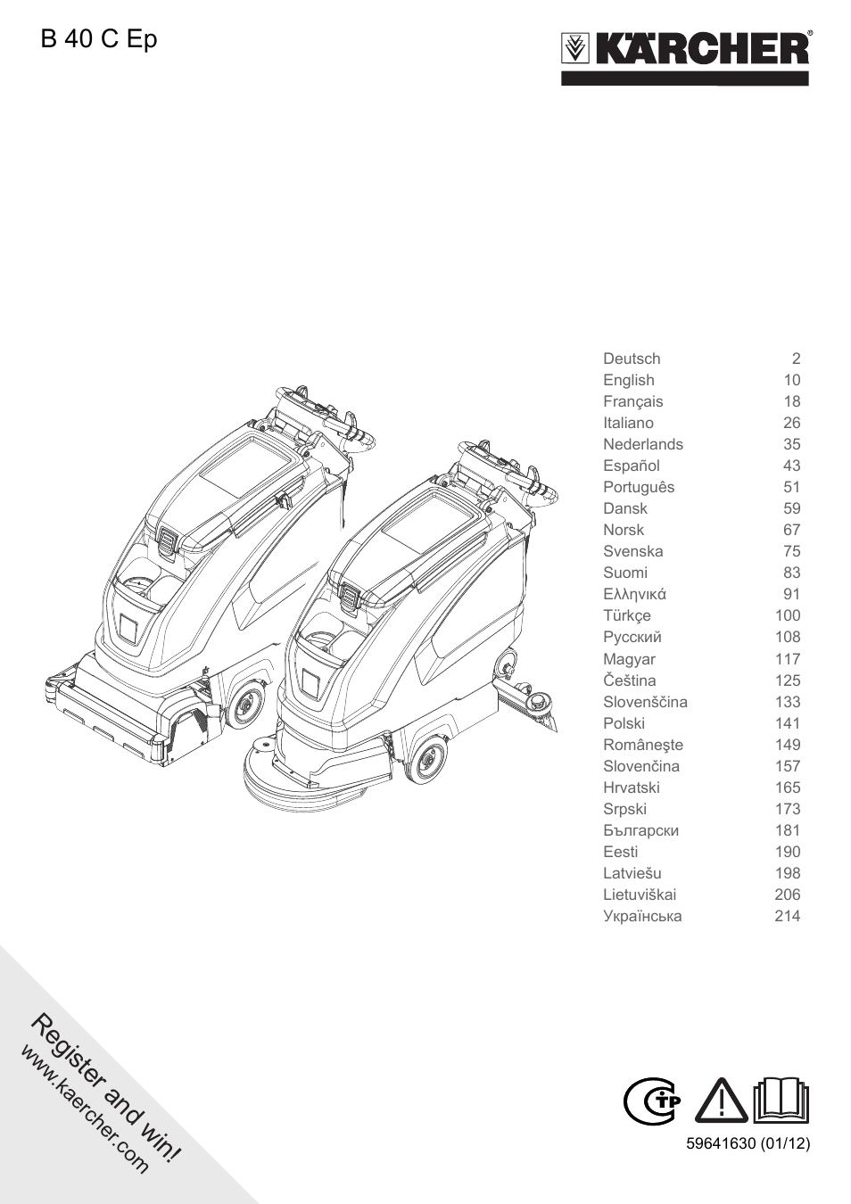 Karcher B 40 C Bp R 55 User Manual | 226 pages