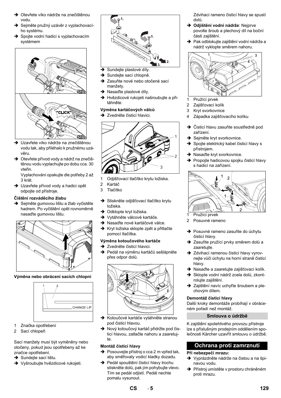 Ochrana proti zamrznutí | Karcher B 40 C Bp R 55 User Manual | Page 129 / 226