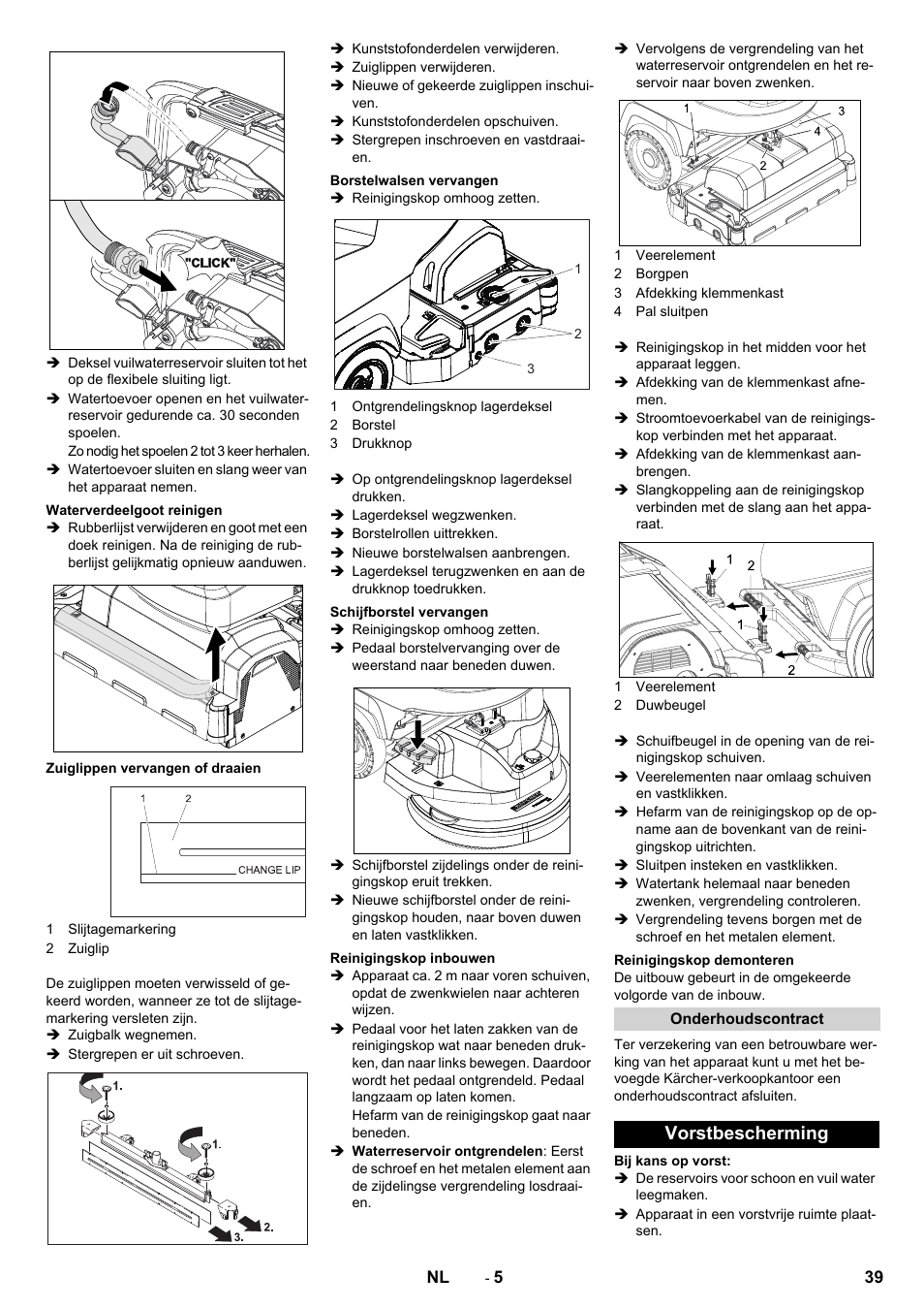Vorstbescherming | Karcher B 40 C Bp R 55 User Manual | Page 39 / 226