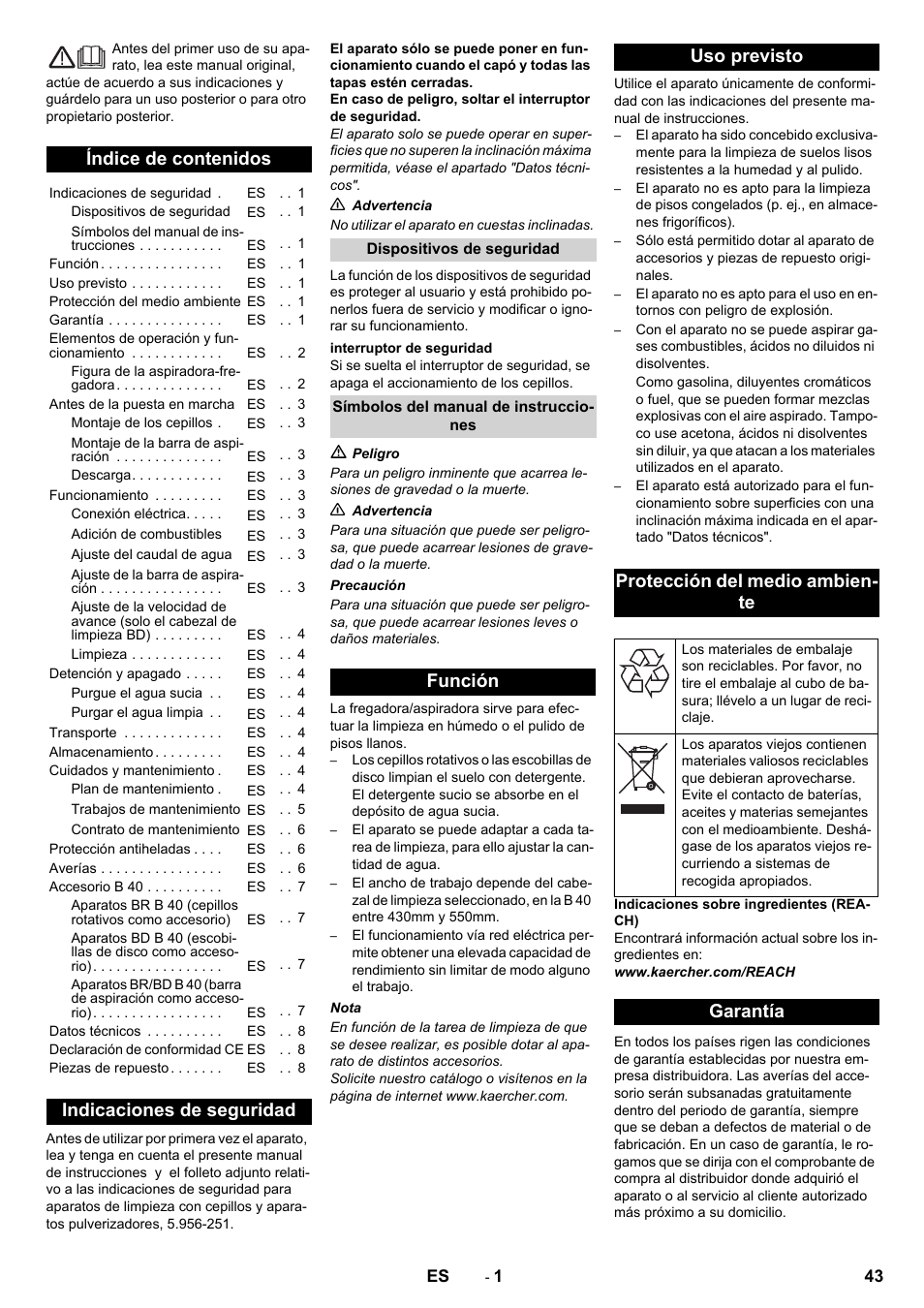 Karcher B 40 C Bp R 55 User Manual | Page 43 / 226