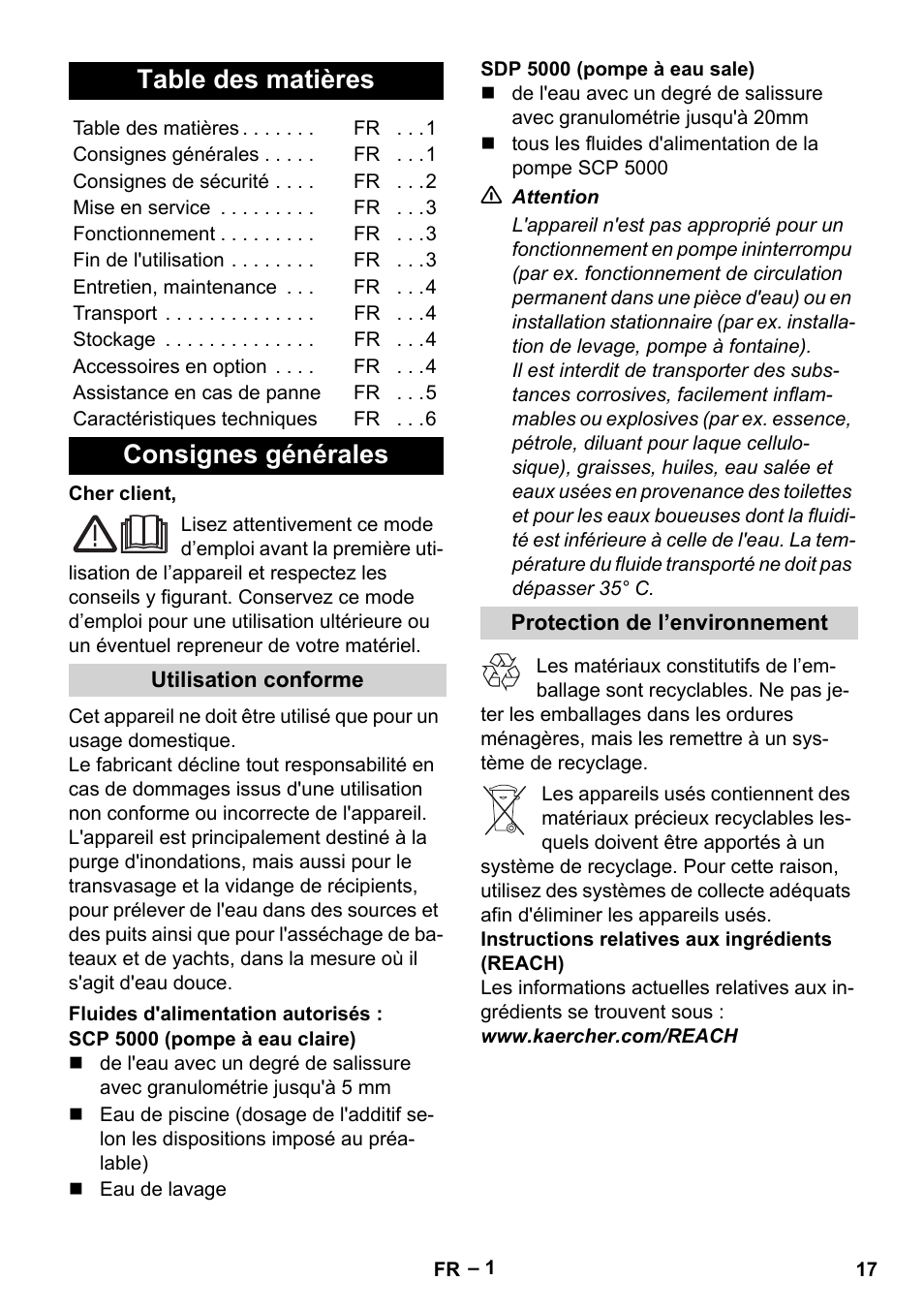 Karcher SCP 5000 User Manual | Page 17 / 168