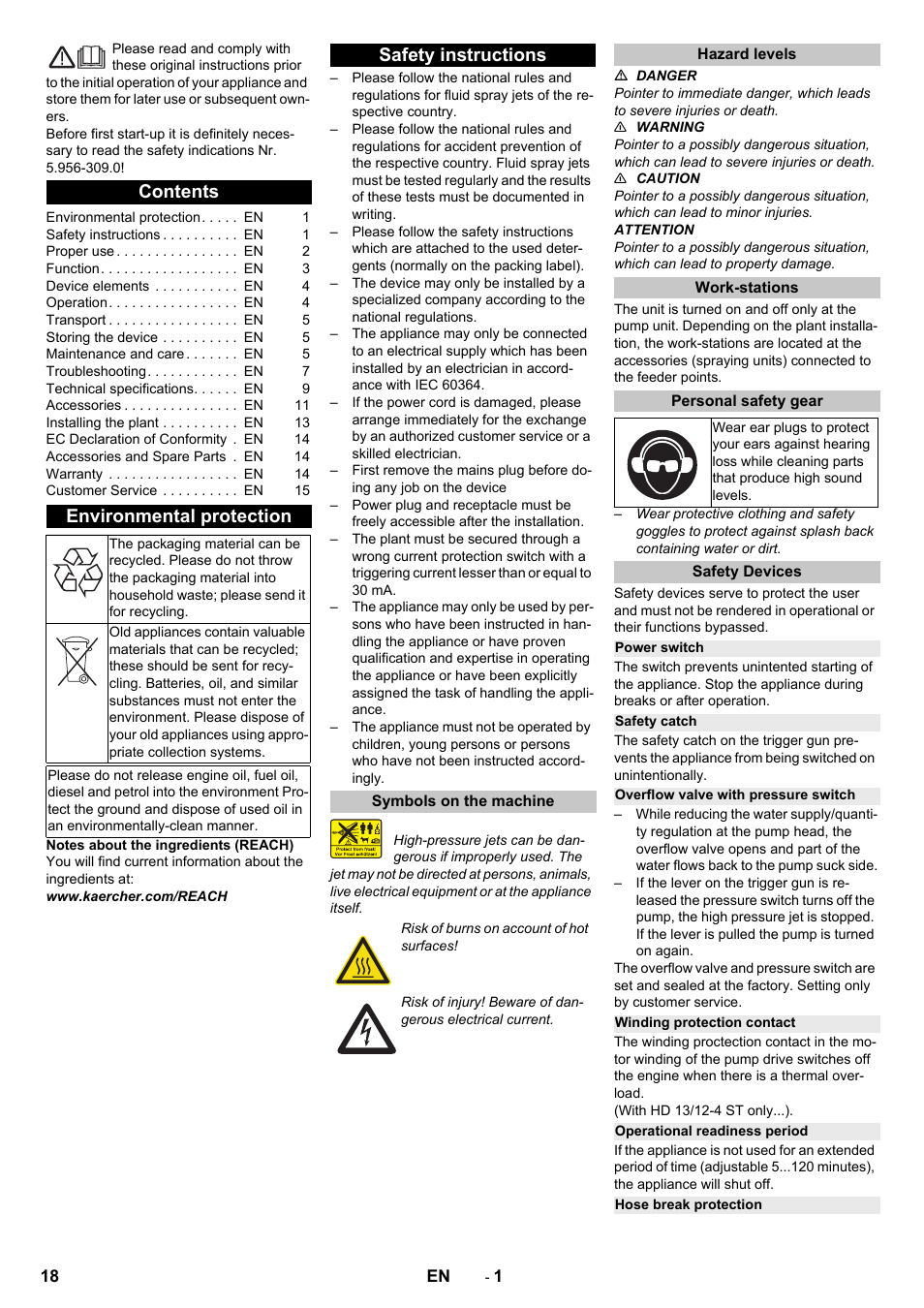 Karcher HD 13-12-4 ST User Manual | Page 18 / 156