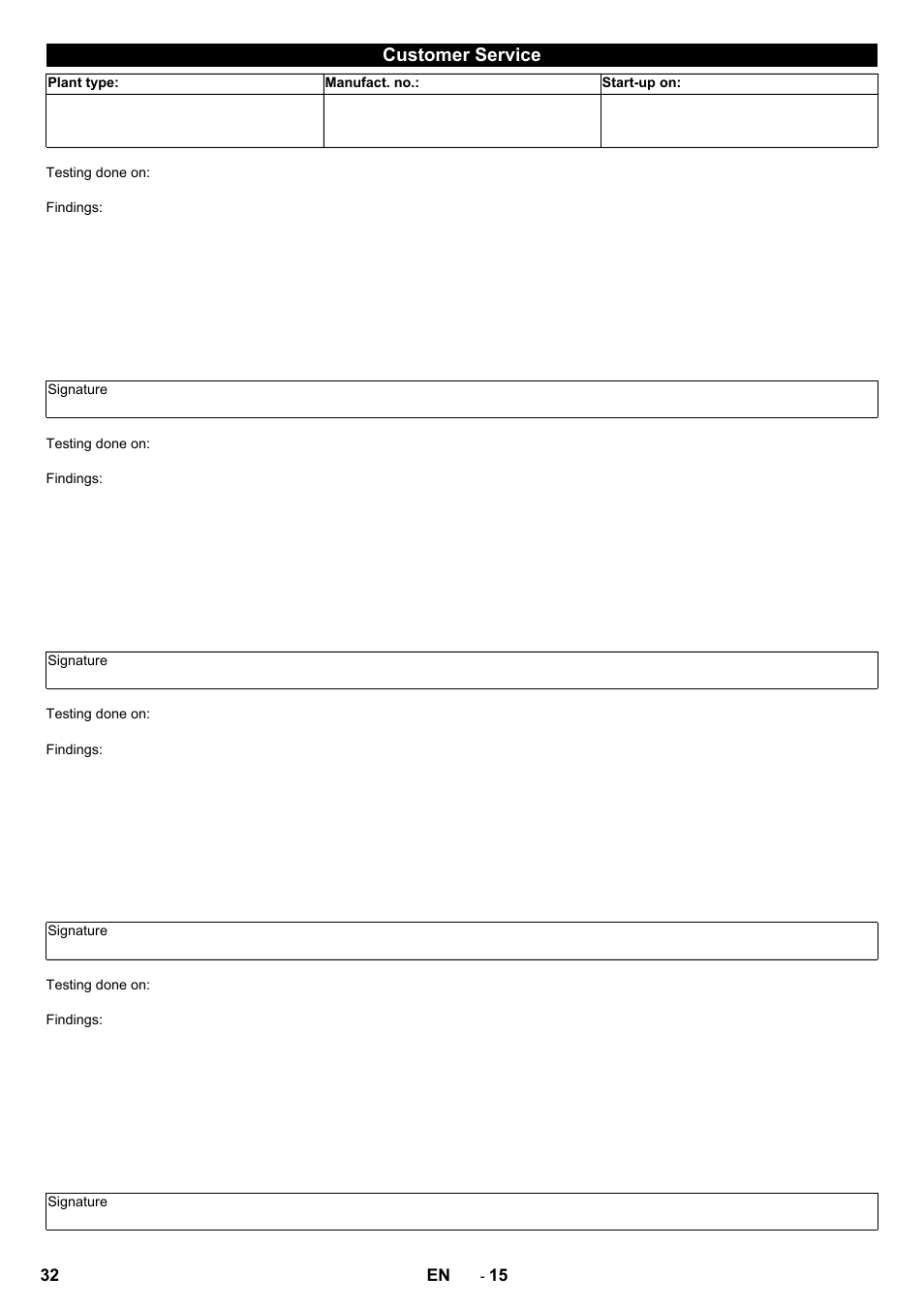 Customer service | Karcher HD 13-12-4 ST User Manual | Page 32 / 156