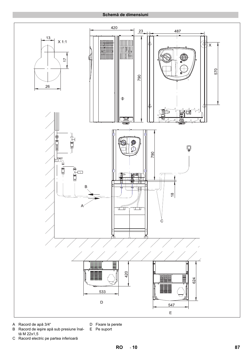 Schemă de dimensiuni | Karcher HD 13-12-4 ST User Manual | Page 87 / 156