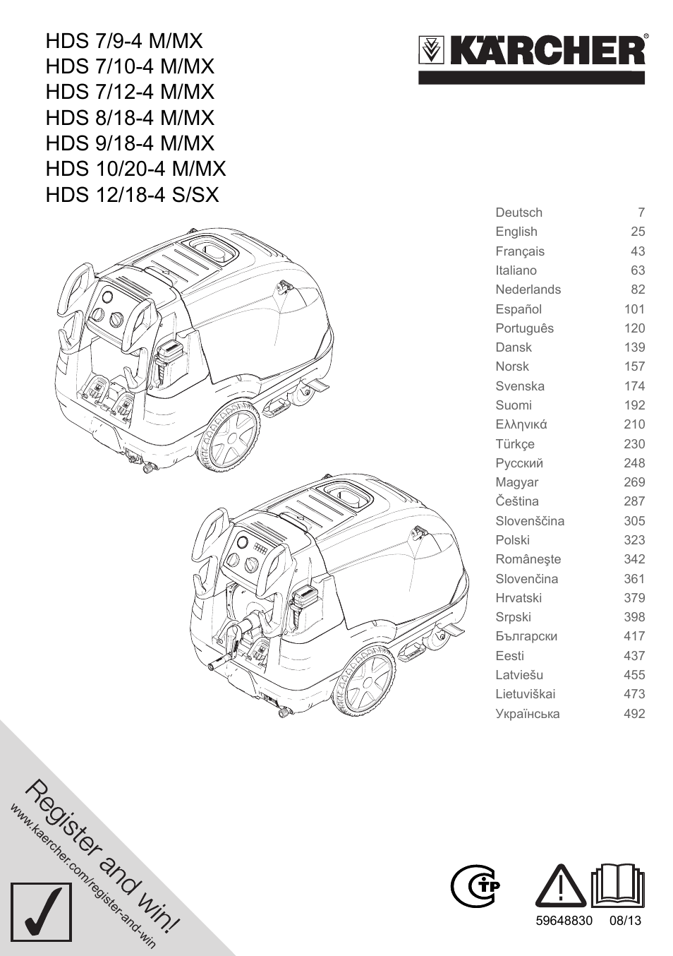 Karcher HDS 7-12-4 M User Manual | 516 pages