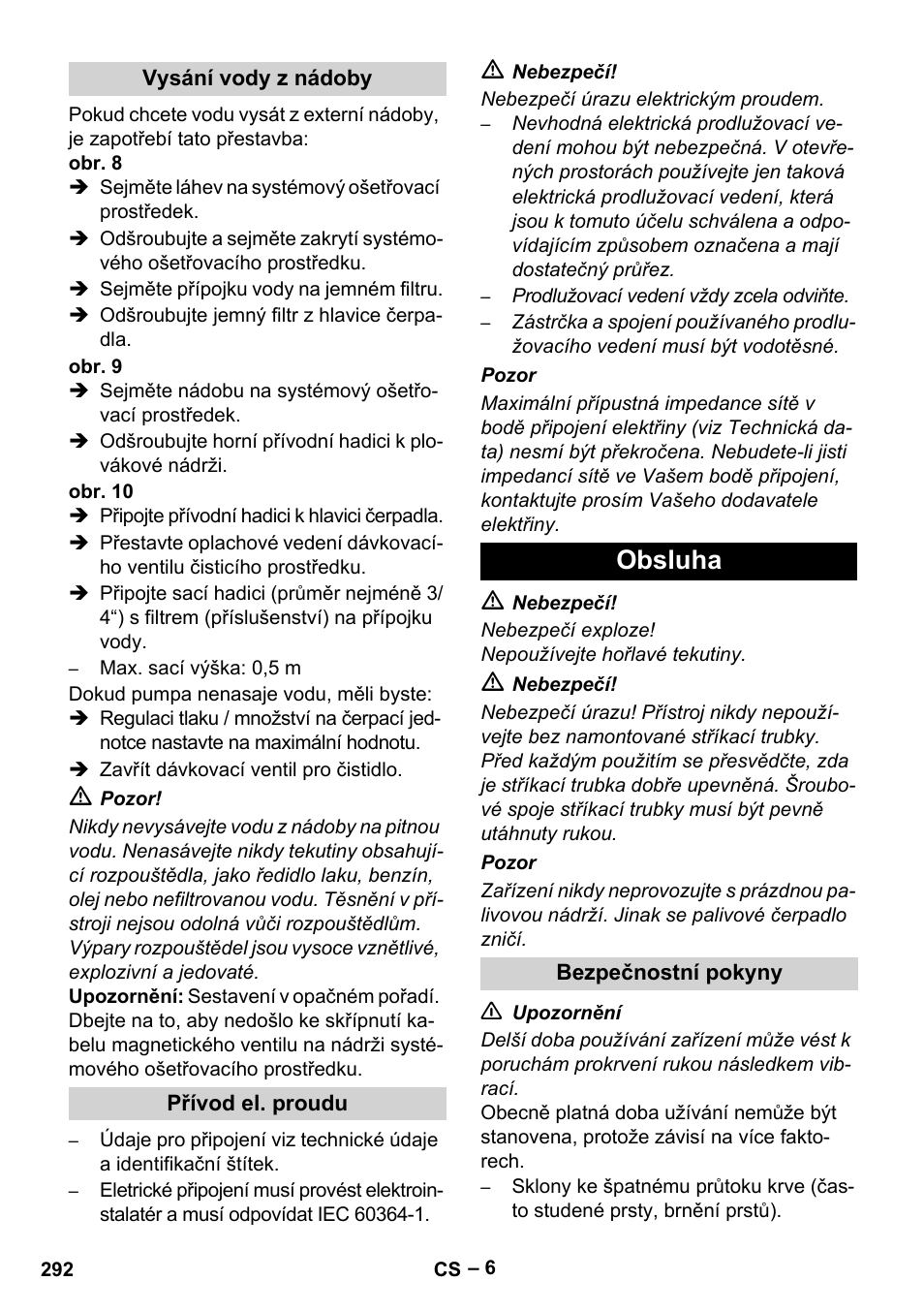 Obsluha | Karcher HDS 7-12-4 M User Manual | Page 292 / 516