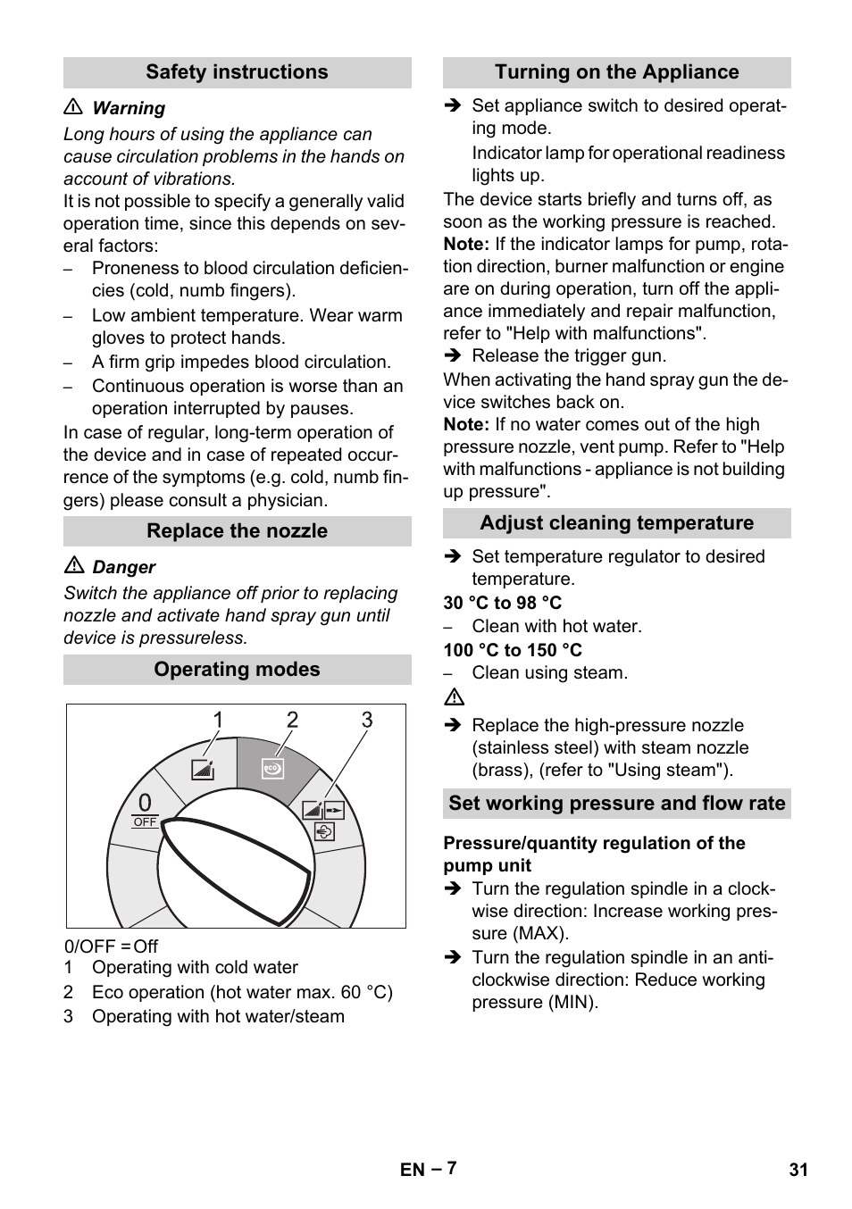 Karcher HDS 7-12-4 M User Manual | Page 31 / 516