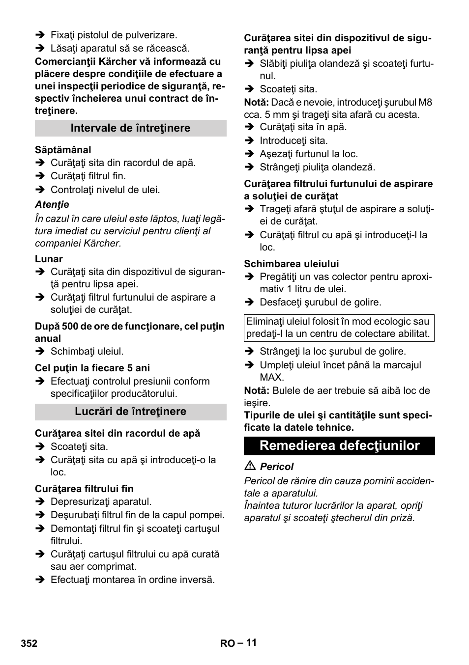 Remedierea defecţiunilor | Karcher HDS 7-12-4 M User Manual | Page 352 / 516