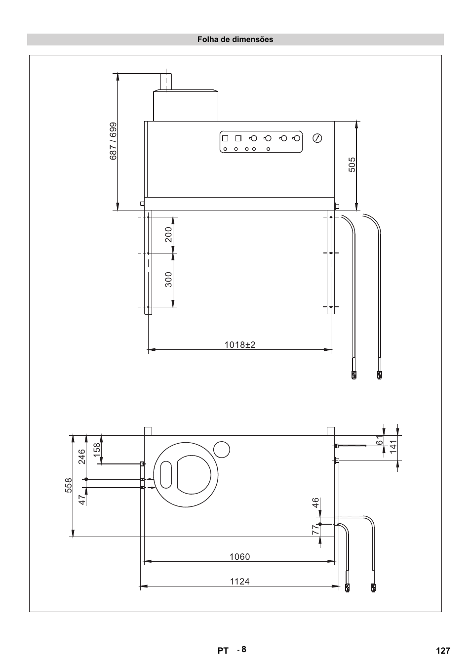 Folha de dimensões | Karcher HDS 9-14-4 ST User Manual | Page 127 / 450