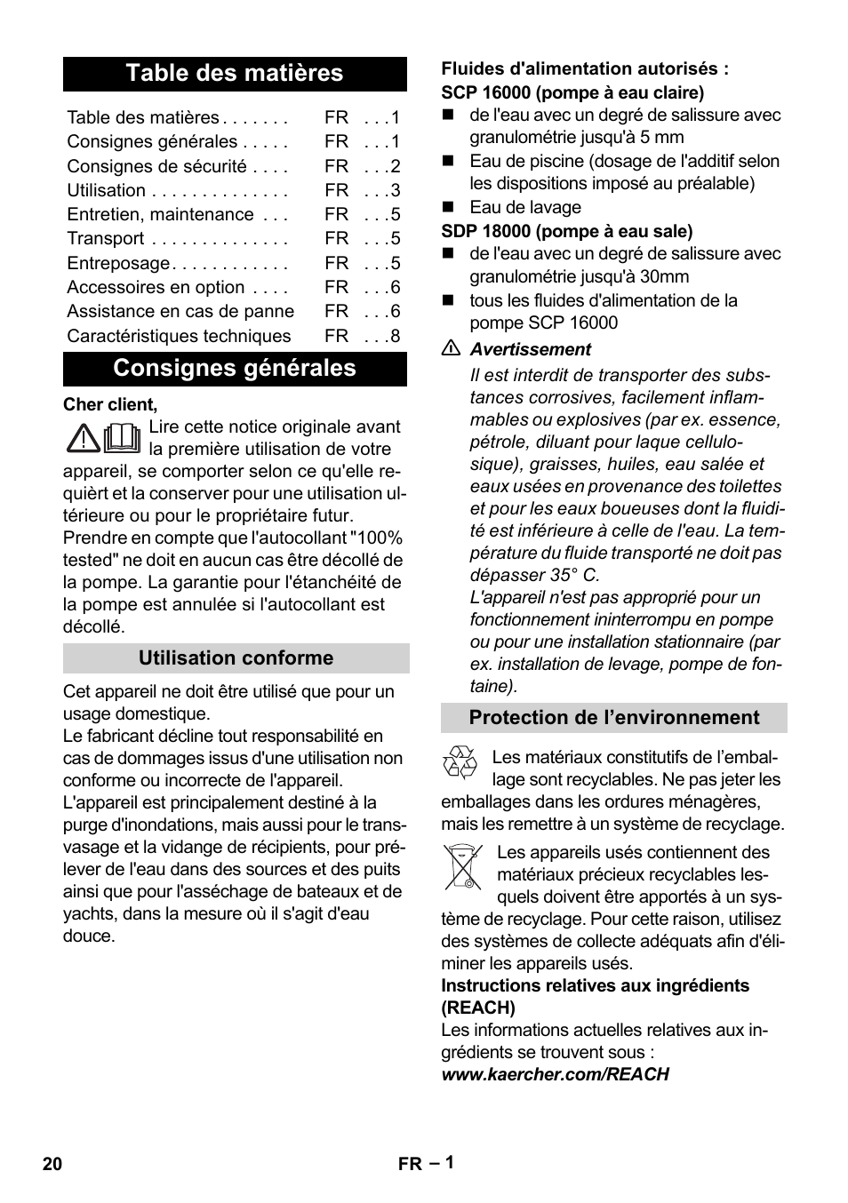 Karcher SCP 16000 IQ Level Sensor User Manual | Page 20 / 76