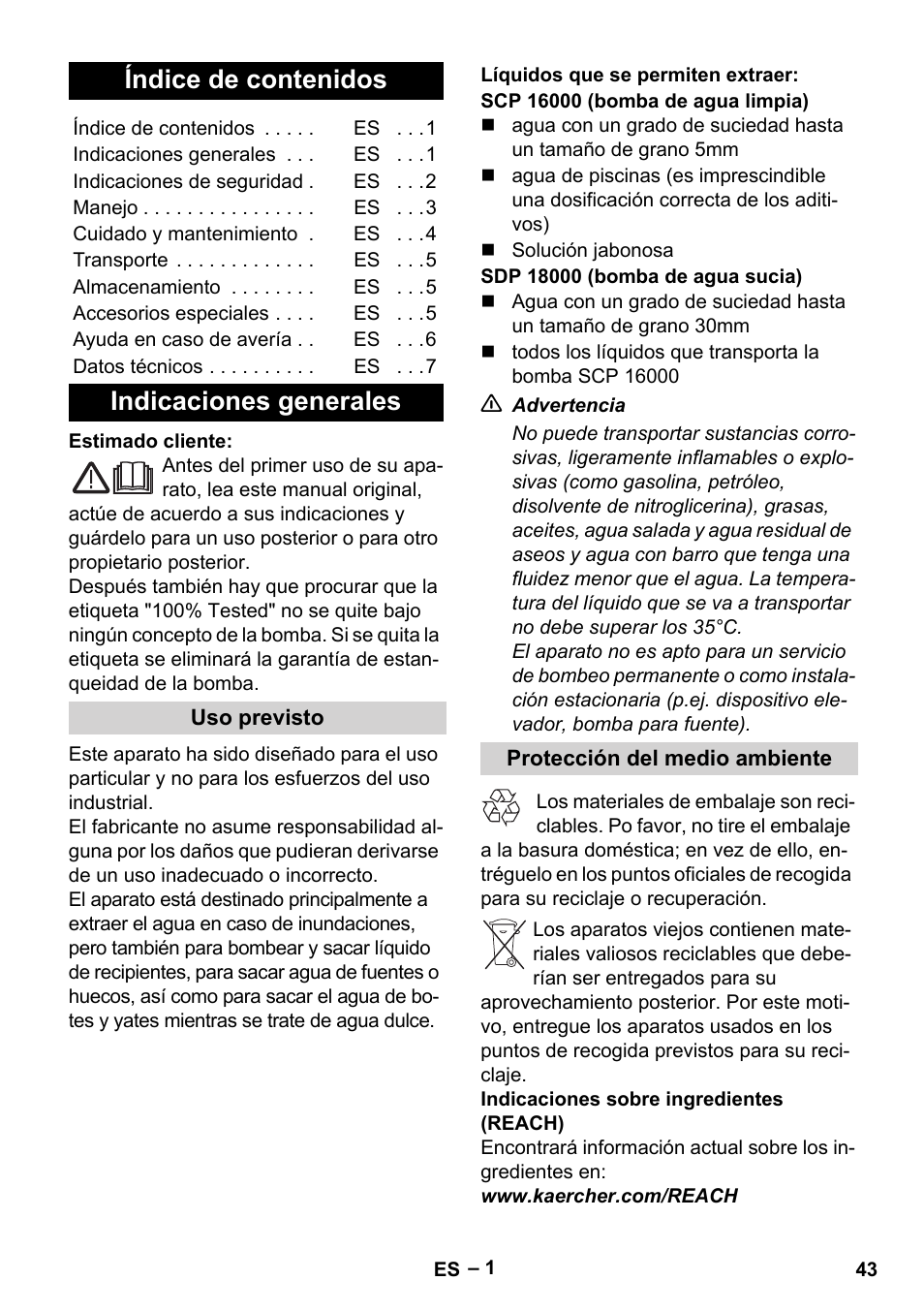 Karcher SCP 16000 IQ Level Sensor User Manual | Page 43 / 76