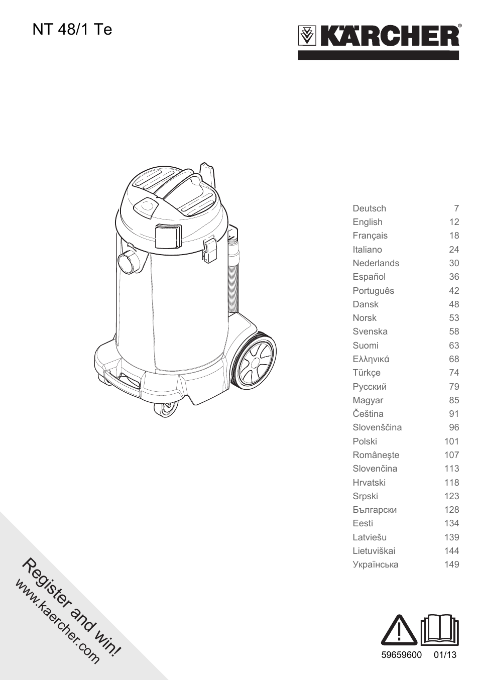 Karcher NT 48-1 Te User Manual | 156 pages