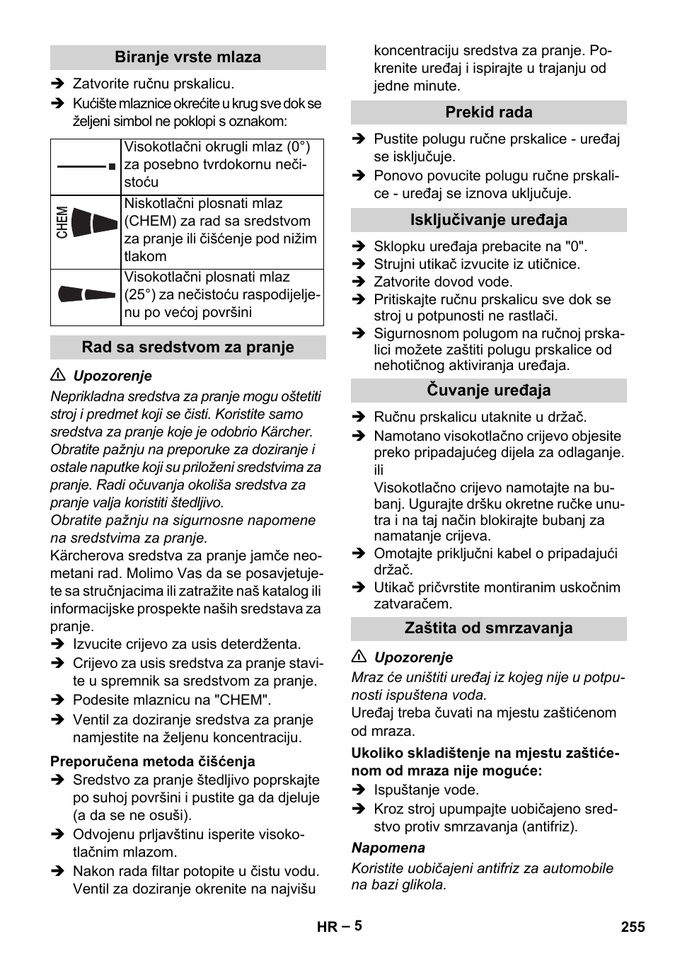 Karcher HD 6-12-4 CX Plus User Manual | Page 255 / 364