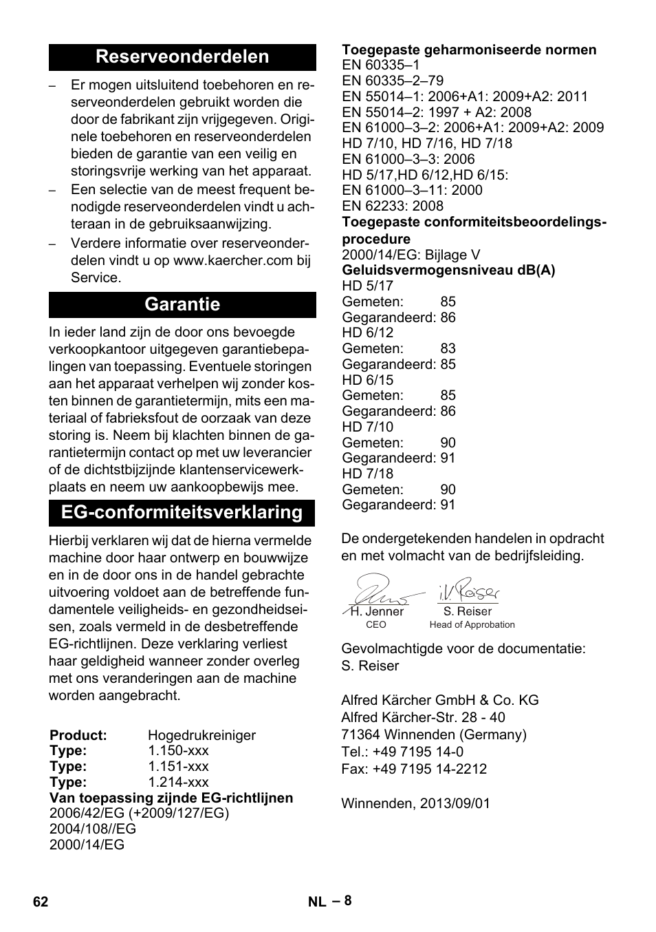 Karcher HD 6-12-4 CX Plus User Manual | Page 62 / 364