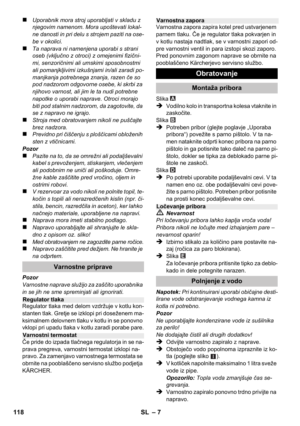 Karcher SC 1-020 User Manual | Page 118 / 210