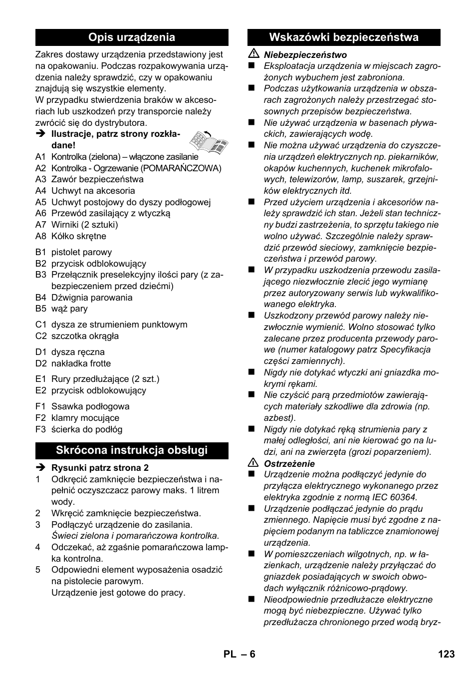Karcher SC 1-020 User Manual | Page 123 / 210