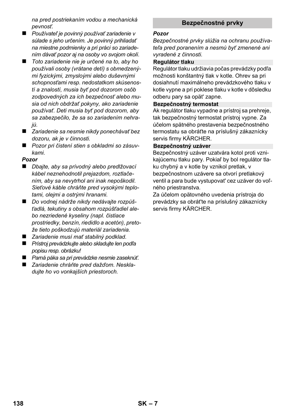 Karcher SC 1-020 User Manual | Page 138 / 210