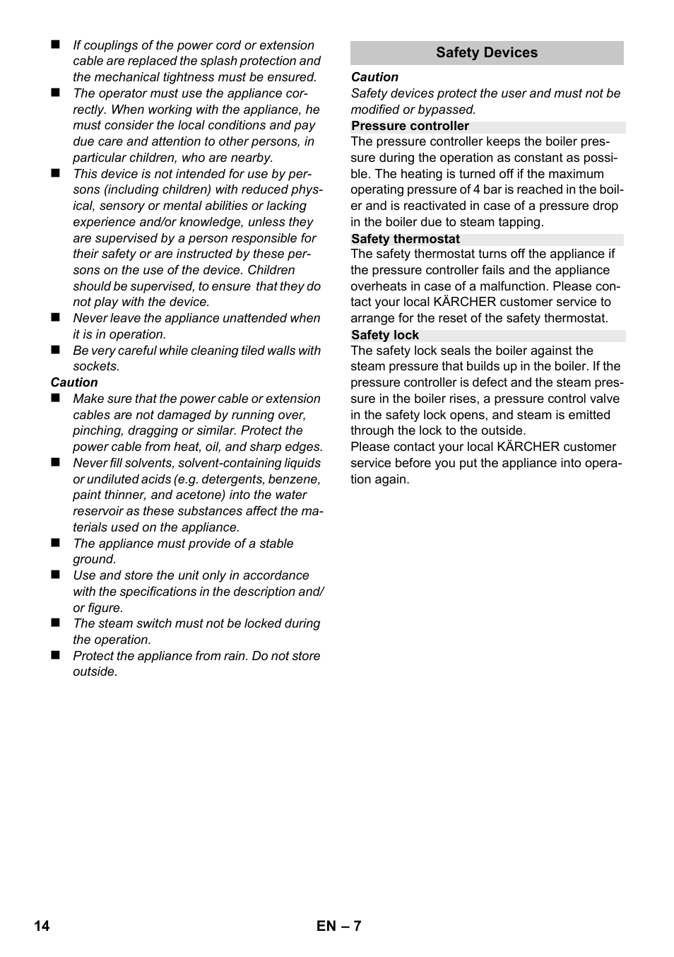 Karcher SC 1-020 User Manual | Page 14 / 210