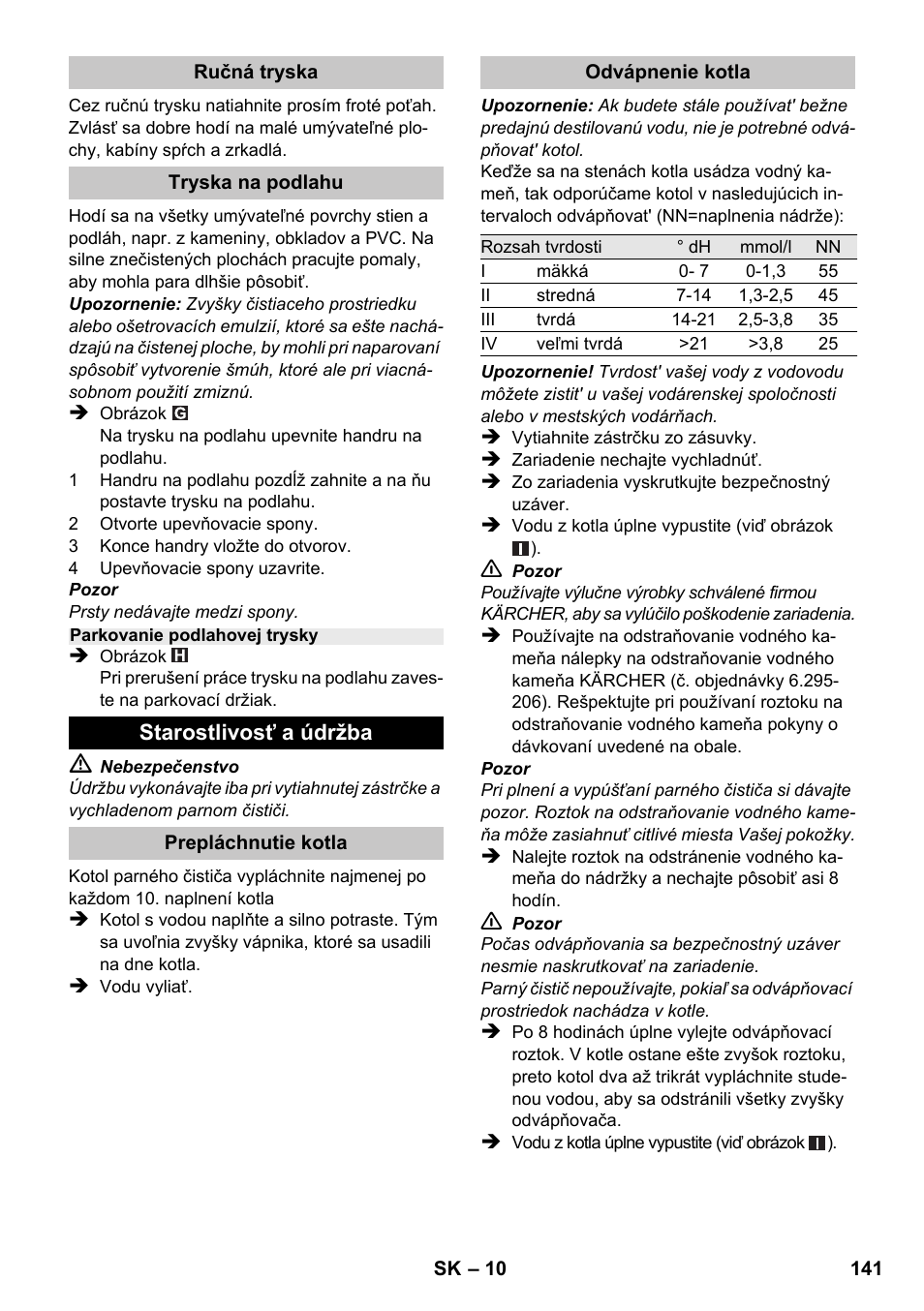 Karcher SC 1-020 User Manual | Page 141 / 210