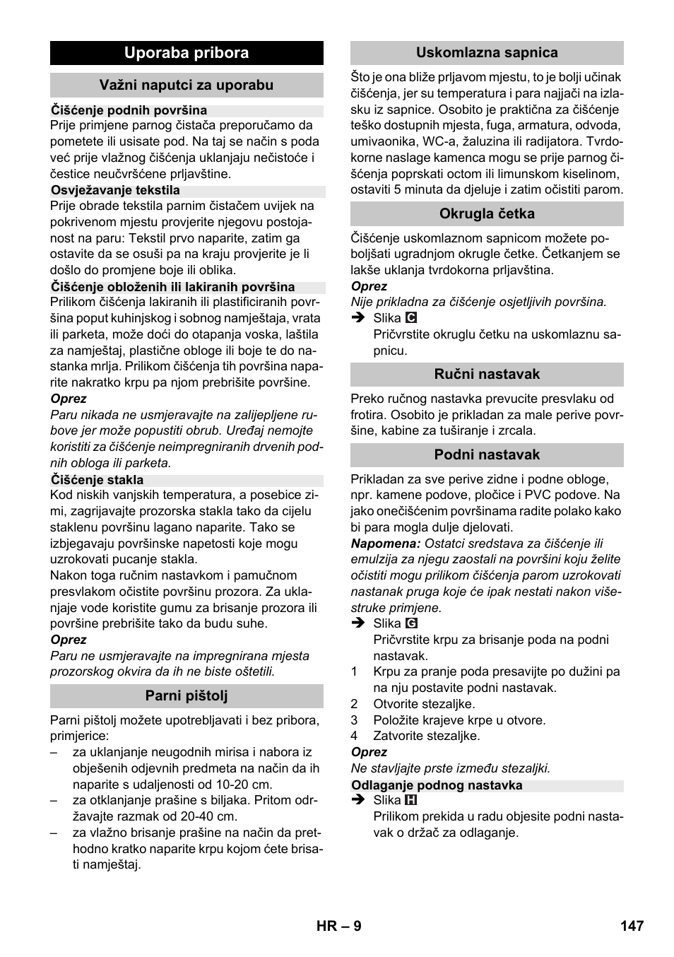 Karcher SC 1-020 User Manual | Page 147 / 210