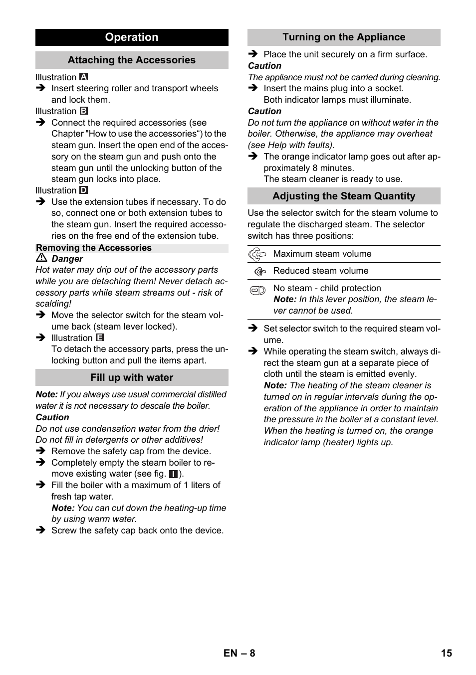 Karcher SC 1-020 User Manual | Page 15 / 210