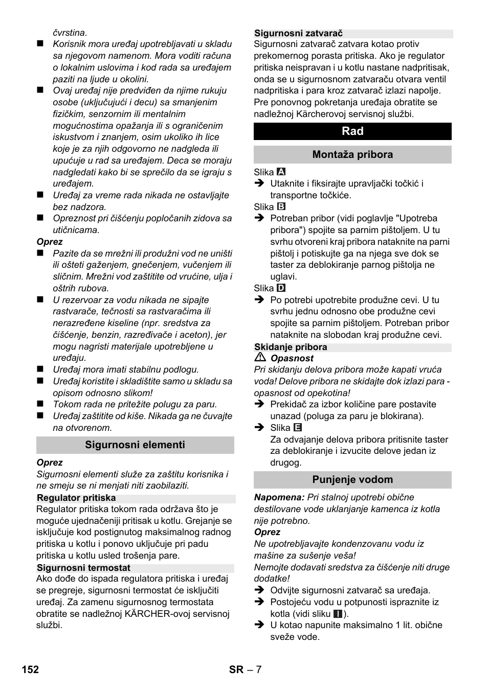 Karcher SC 1-020 User Manual | Page 152 / 210