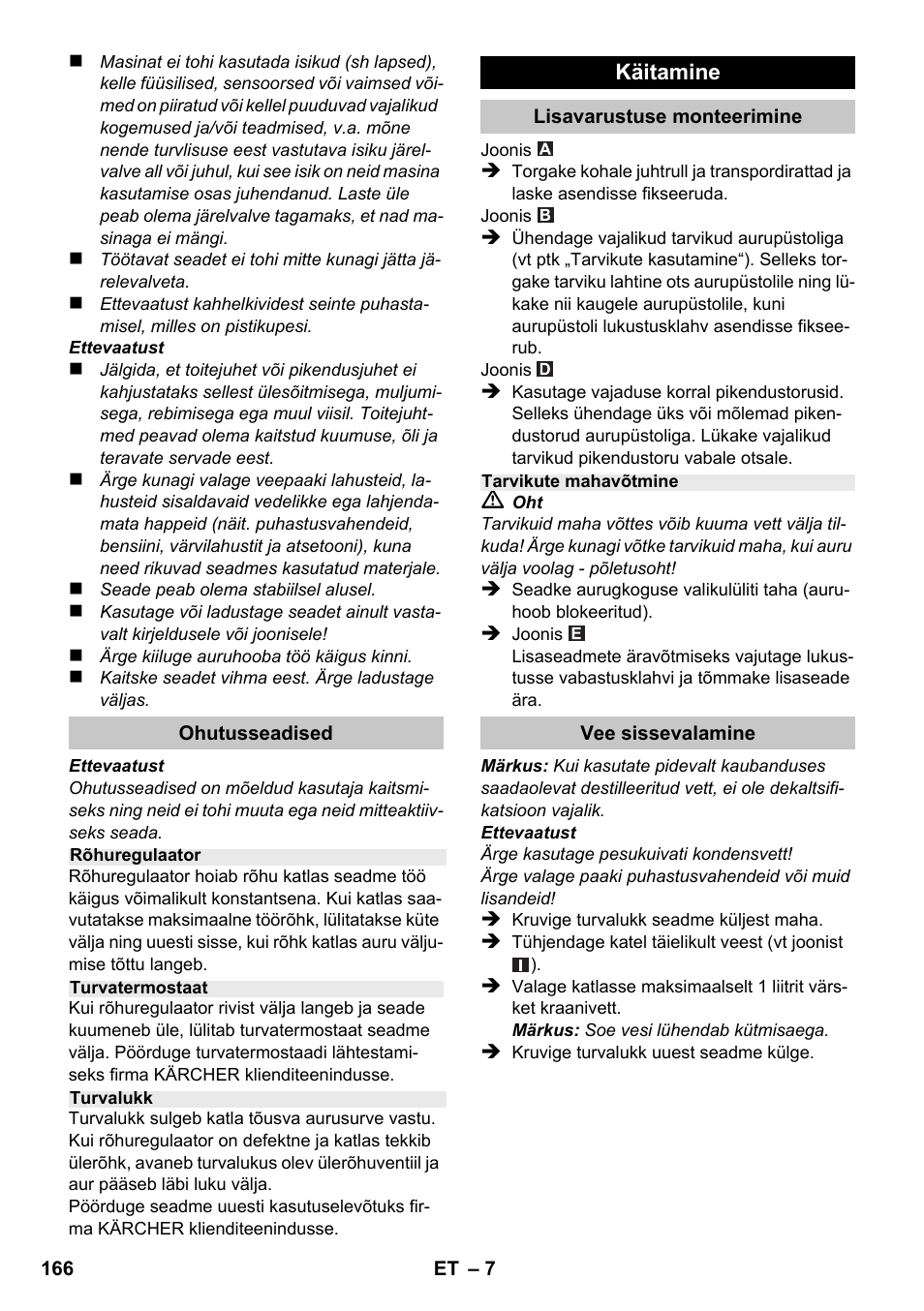 Karcher SC 1-020 User Manual | Page 166 / 210