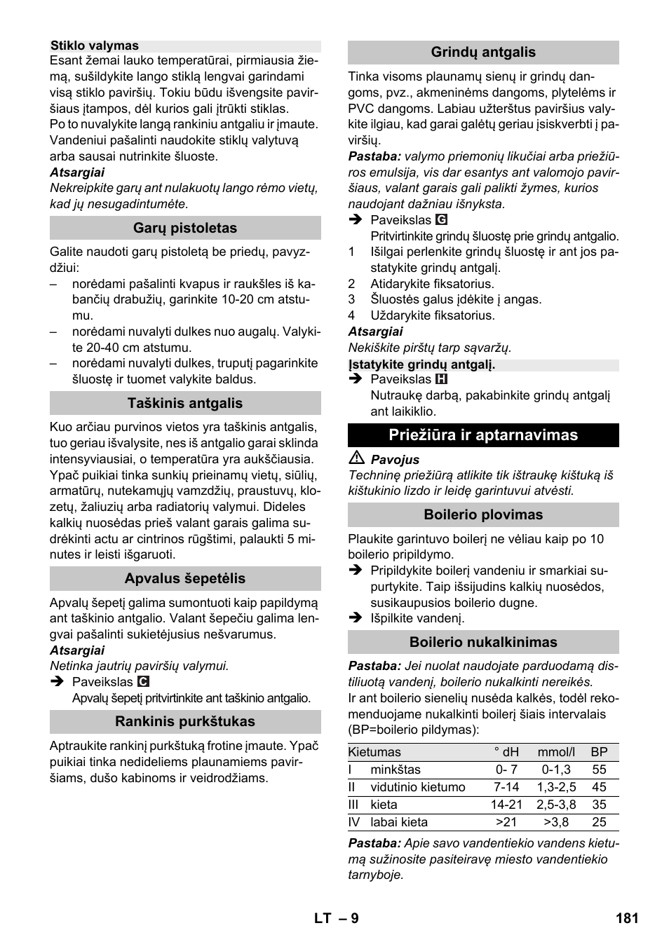 Karcher SC 1-020 User Manual | Page 181 / 210