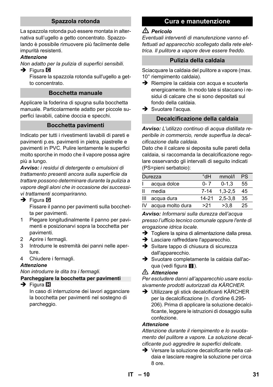 Karcher SC 1-020 User Manual | Page 31 / 210