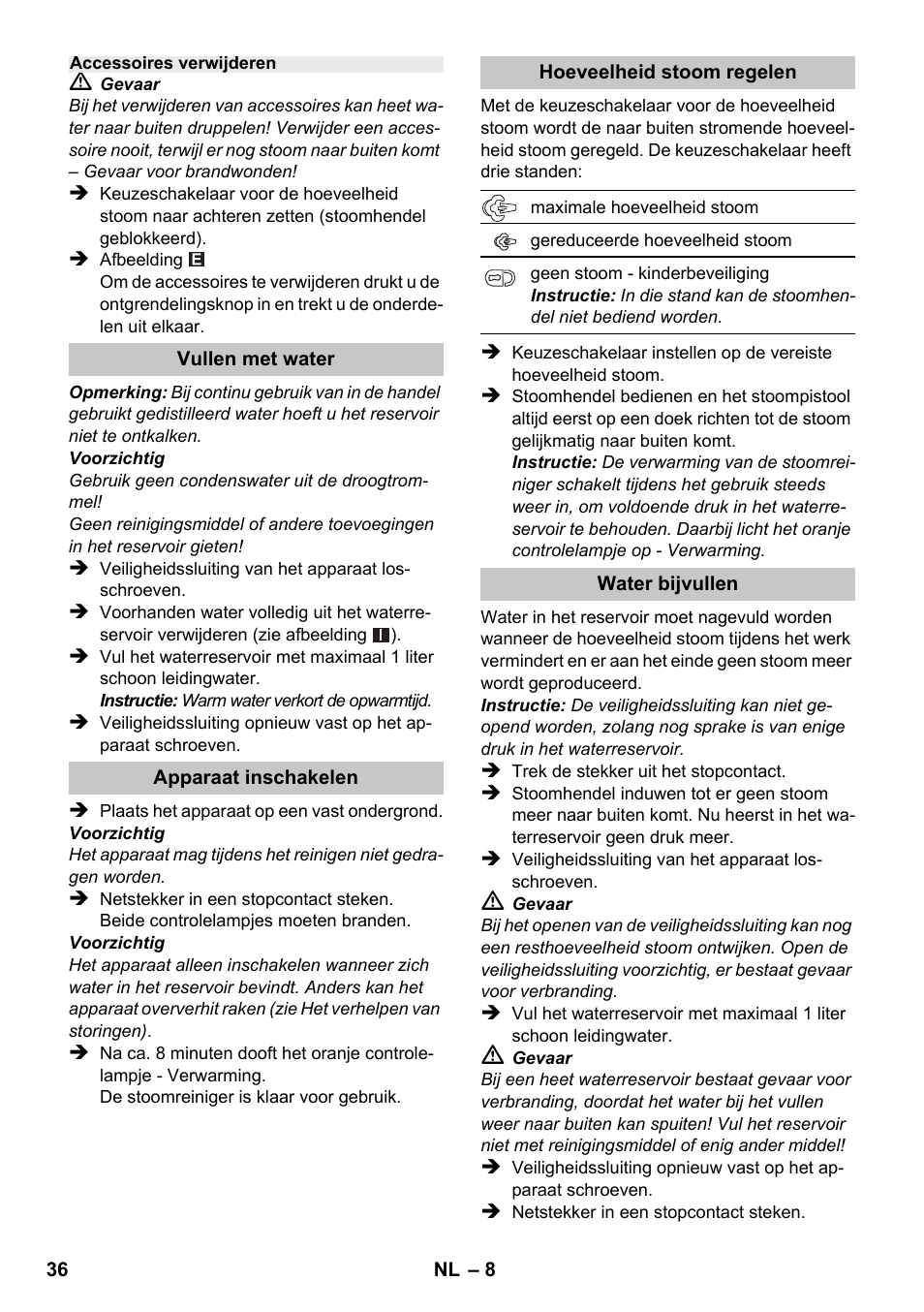 Karcher SC 1-020 User Manual | Page 36 / 210