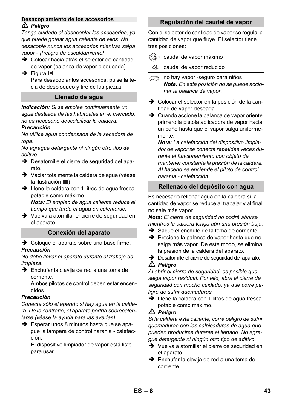 Karcher SC 1-020 User Manual | Page 43 / 210