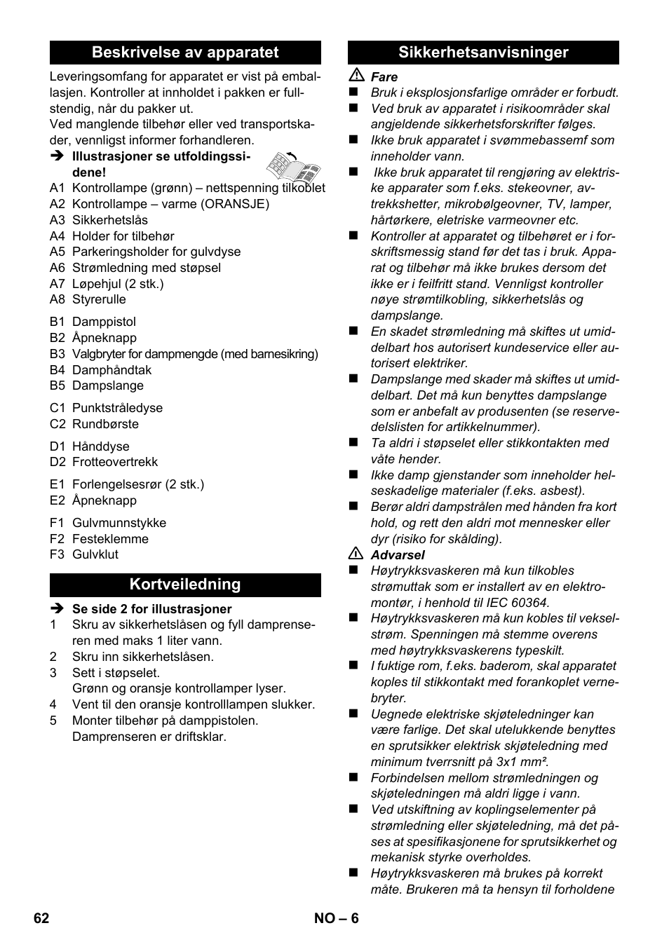 Karcher SC 1-020 User Manual | Page 62 / 210