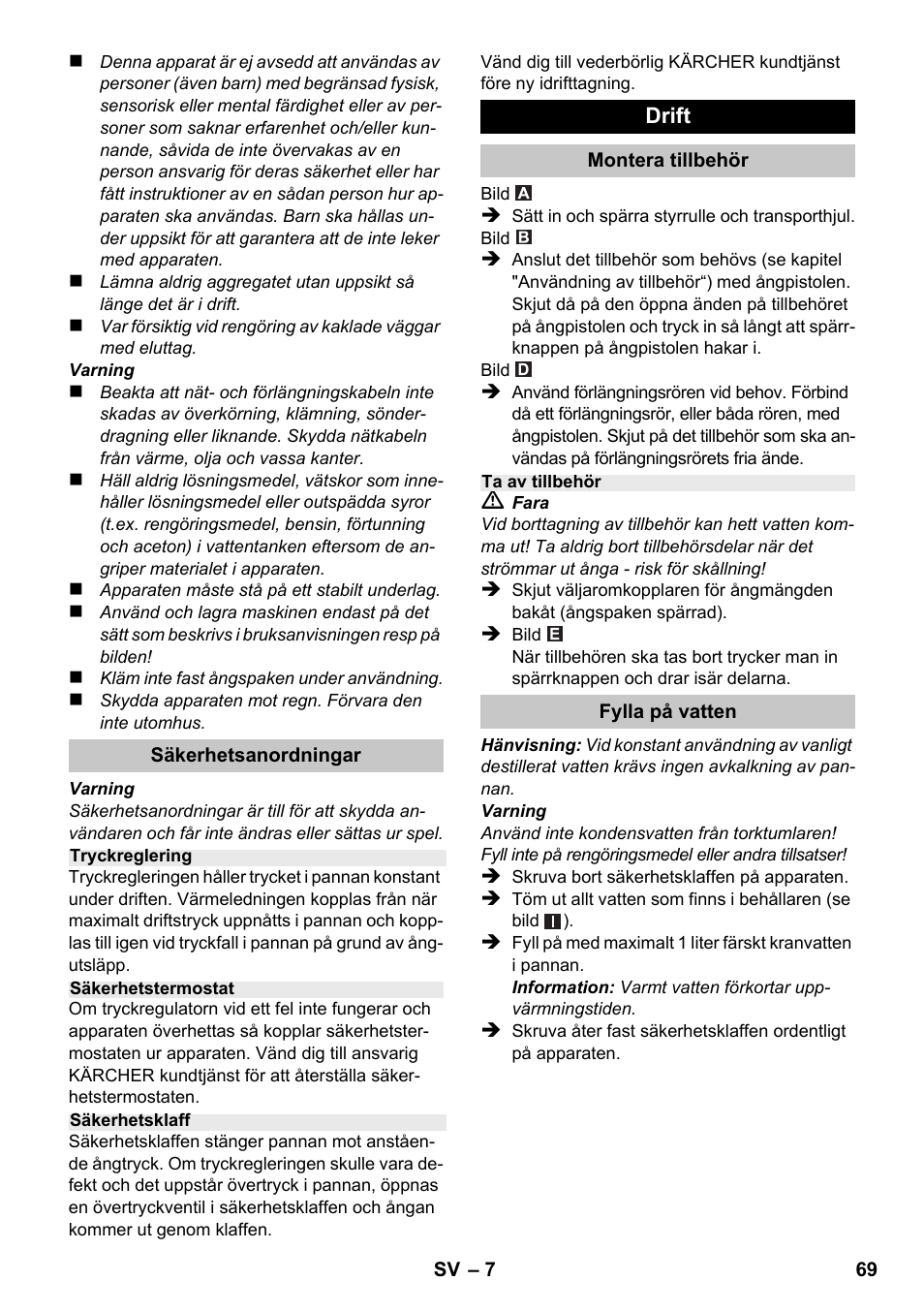 Karcher SC 1-020 User Manual | Page 69 / 210