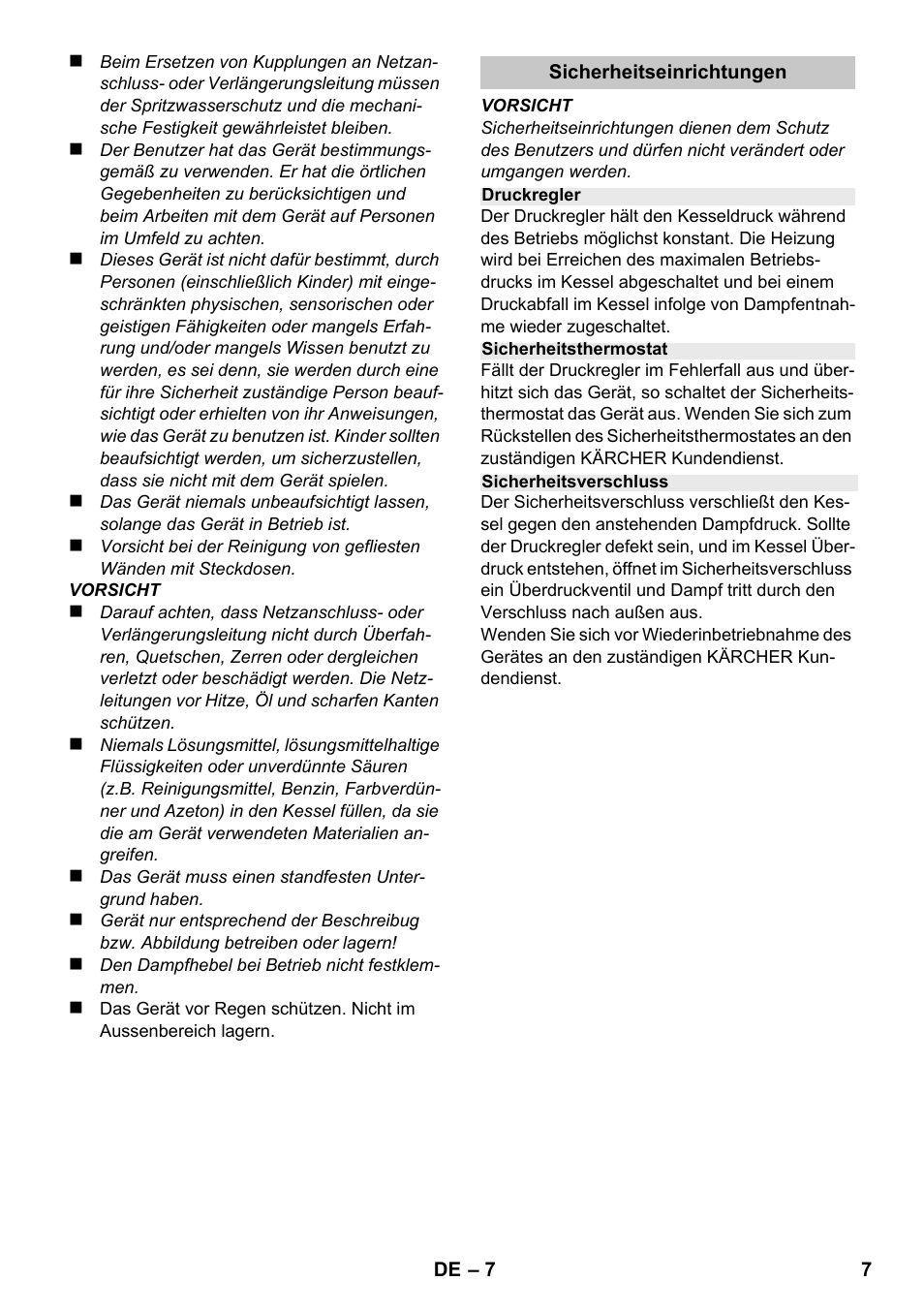 Karcher SC 1-020 User Manual | Page 7 / 210