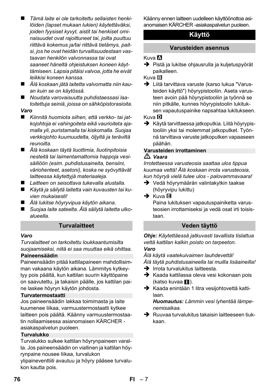 Karcher SC 1-020 User Manual | Page 76 / 210