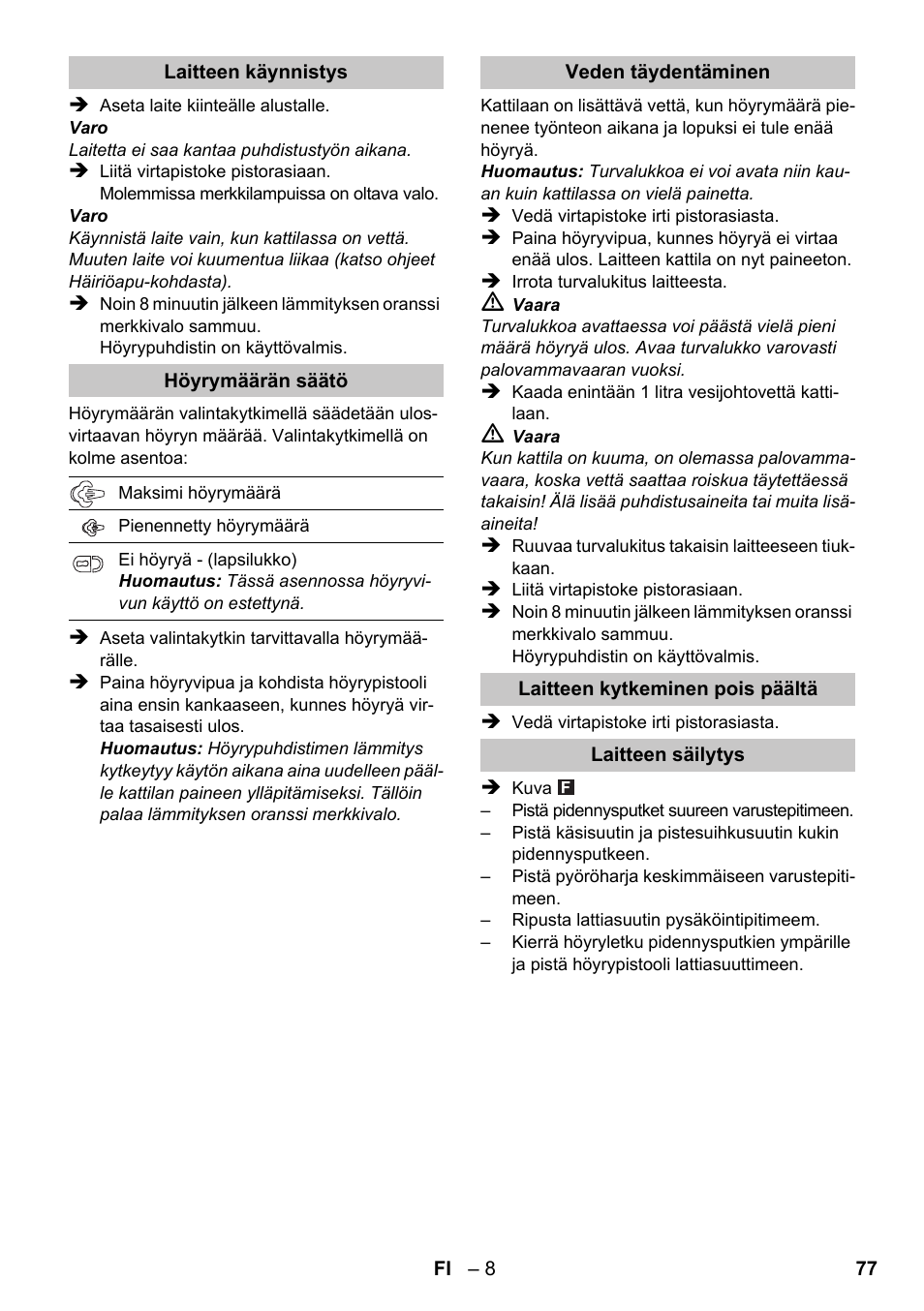 Karcher SC 1-020 User Manual | Page 77 / 210