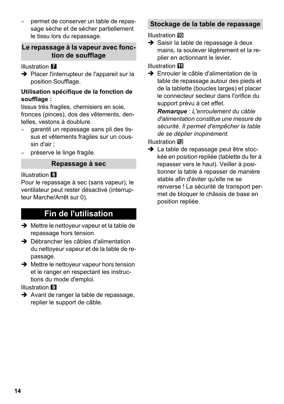 Fin de l'utilisation | Karcher Stirerie SI 2-600 CB User Manual | Page 14 / 120