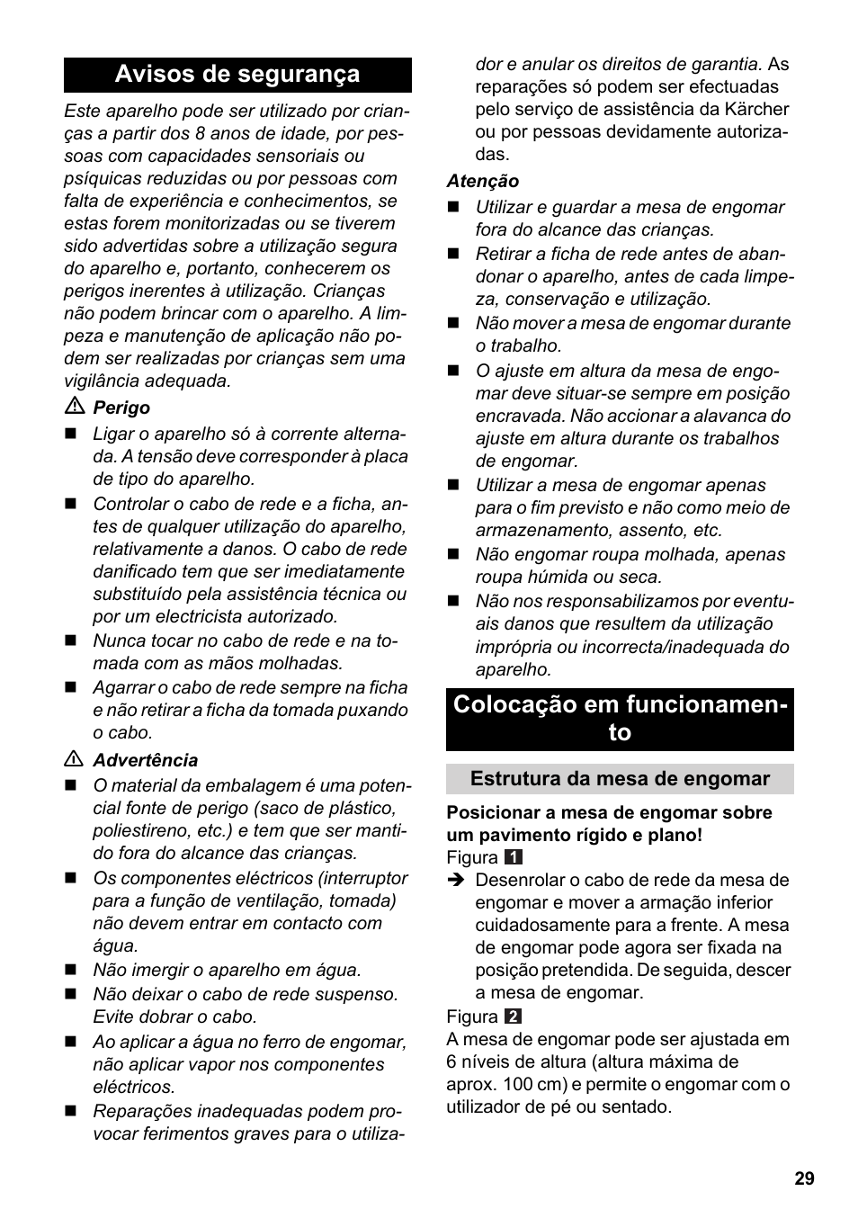 Avisos de segurança colocação em funcionamen- to | Karcher Stirerie SI 2-600 CB User Manual | Page 29 / 120